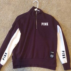 PINK maroon quarter zip